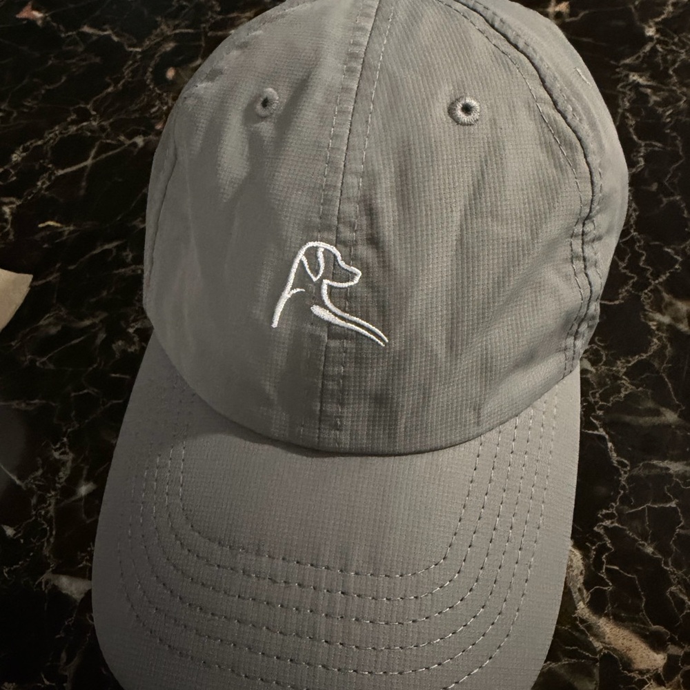 Rhoback The Poly Performance Golf Hat Teal Blue Adjustable Embroidered Dog logo
